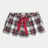 Holiday Vault Release Satin-Krawatte Flanell-Mini-Shorts Holiday Vault Release Satin-Krawatte Flanell-Mini-Shorts