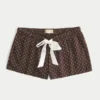 Holiday Vault Release Satin-Krawatte Flanell-Mini-Shorts Holiday Vault Release Satin-Krawatte Flanell-Mini-Shorts
