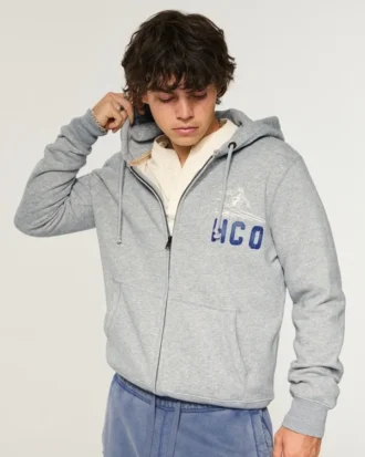 Holiday Vault Release Zip-Up Surf Logo Graphic Hoodie