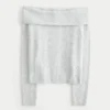 Hollister Bequemer Cloud Stitchy Off-Shoulder-Pullover
