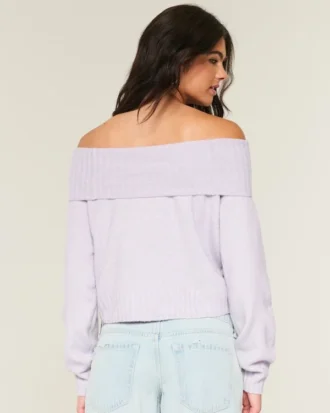 Hollister Comfy Cloud Foldover Off-the-Shoulder Sweater Hollister Comfy Cloud Foldover Off-the-Shoulder Sweater