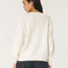 Hollister Comfy Cloud Oversized-Pullover mit V-Ausschnitt Hollister Comfy Cloud Oversized-Pullover mit V-Ausschnitt