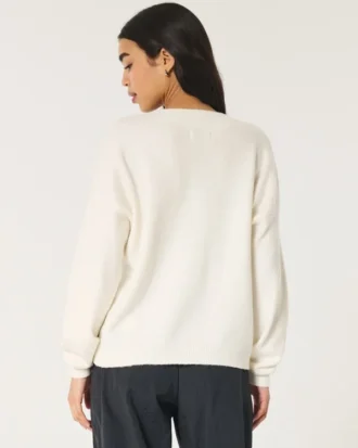 Hollister Comfy Cloud Oversized-Pullover mit V-Ausschnitt