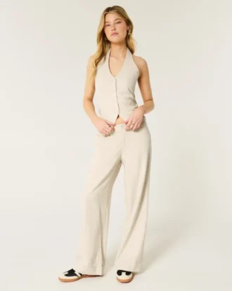 Hollister Livvy Hose mit niedriger Leibhöhe und weitem Bein