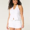 Hollister Livvy Low-Rise Shorts aus Leinenmischung 3″