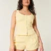 Hollister Livvy Shorts aus Leinenmischung mit niedriger Leibhöhe Hollister Livvy Shorts aus Leinenmischung mit niedriger Leibhöhe