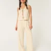 Hollister Livvy Ultra High-Rise Hose aus Leinenmischung mit weitem Bein Hollister Livvy Ultra High-Rise Hose aus Leinenmischung mit weitem Bein
