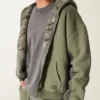 Hollister x Crocs Kapuzenjacke mit Sherpa-Futter und Reißverschluss