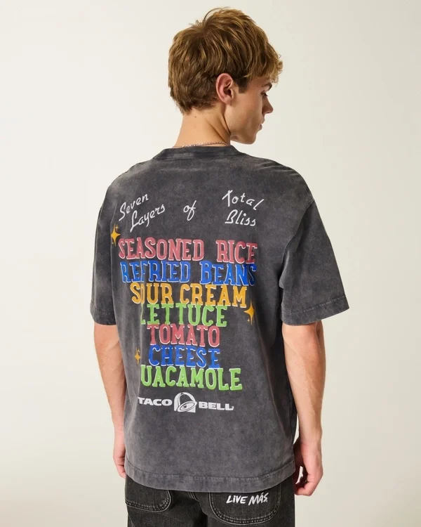Hollister x Taco Bell Boxy Heavyweight Graphic Tee Hollister x Taco Bell Boxy Heavyweight Graphic Tee