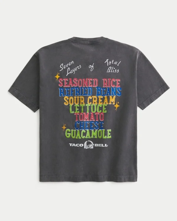 Hollister x Taco Bell Boxy Heavyweight Graphic Tee Hollister x Taco Bell Boxy Heavyweight Graphic Tee