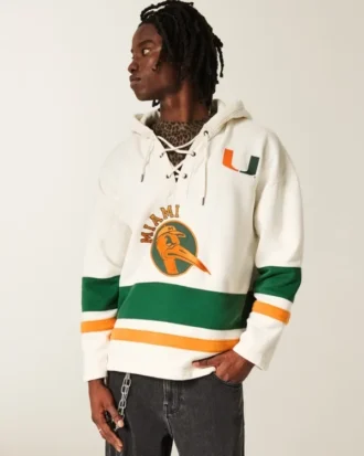 Hoodie mit Grafik-Hockey-Trikot der University of Miami Hurricanes Hoodie mit Grafik-Hockey-Trikot der University of Miami Hurricanes