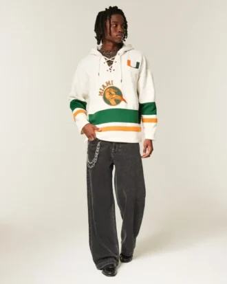 Hoodie mit Grafik-Hockey-Trikot der University of Miami Hurricanes Hoodie mit Grafik-Hockey-Trikot der University of Miami Hurricanes
