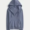 Hoodie mit V-Ausschnitt
