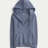 Hoodie mit V-Ausschnitt
