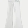 Hose mit grafischem Muster und umgeschlagener Taille Hose mit grafischem Muster und umgeschlagener Taille