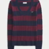 Ikonischer Pullover mit V-Ausschnitt und Zopfmuster Ikonischer Pullover mit V-Ausschnitt und Zopfmuster