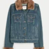 Jeansjacke mit Kunstfellbesatz Jeansjacke mit Kunstfellbesatz
