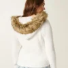 Kapuzencardigan mit Kunstfellbesatz Kapuzencardigan mit Kunstfellbesatz