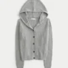 Kapuzencardigan mit Kunstfellbesatz Kapuzencardigan mit Kunstfellbesatz
