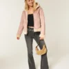 Kapuzenjacke aus Kunstfell mit Kunstfellfutter