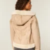 Kapuzenjacke aus Kunstfell mit Kunstfellfutter