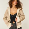 Kapuzenjacke aus Kunstfell mit Kunstfellfutter