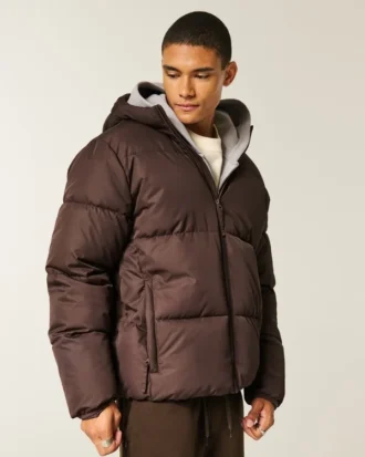 Kapuzenjacke mit Kunstfellfutter