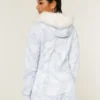 Kapuzenjacke mit Reißverschluss und Kunstfellbesatz