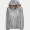 Kapuzenpullover mit Kunstfellfutter und Grafik