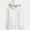 Kapuzenpullover mit Kunstfellfutter und Grafik