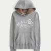 Kapuzenpullover mit Kunstfellfutter und Grafik