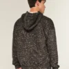 Kastenförmiger Hoodie mit Reißverschluss und Leopardenmuster Kastenförmiger Hoodie mit Reißverschluss und Leopardenmuster
