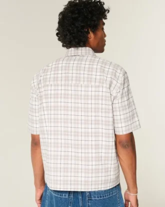 Kastenförmiges Kurzarm-Shirt mit Pilz-Grafik