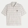 Kastenförmiges Kurzarm-Shirt mit Pilz-Grafik Kastenförmiges Kurzarm-Shirt mit Pilz-Grafik