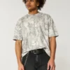 Kastenförmiges, schweres Crop-T-Shirt mit Camouflage-Print Kastenförmiges, schweres Crop-T-Shirt mit Camouflage-Print