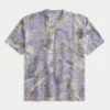 Kastig geschnittenes, schweres Camouflage-T-Shirt
