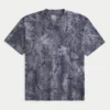 Kastig geschnittenes, schweres Camouflage-T-Shirt