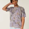 Kastig geschnittenes, schweres Camouflage-T-Shirt