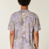 Kastig geschnittenes, schweres Camouflage-T-Shirt