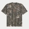 Kastig geschnittenes, schweres Camouflage-T-Shirt Kastig geschnittenes, schweres Camouflage-T-Shirt