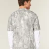 Kastig geschnittenes, schweres Camouflage-T-Shirt