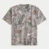 Kastig geschnittenes, schweres Camouflage-T-Shirt Kastig geschnittenes, schweres Camouflage-T-Shirt