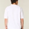 Kastig geschnittenes, schweres Crew-T-Shirt