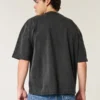 Kastig geschnittenes, schweres Crop-Crew-T-Shirt Kastig geschnittenes, schweres Crop-Crew-T-Shirt