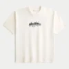 Kastig geschnittenes, schweres Kroatien-Grafik-T-Shirt Kastig geschnittenes, schweres Kroatien-Grafik-T-Shirt