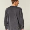 Kastig geschnittenes, schweres Langarm-T-Shirt mit Grafikdruck 22