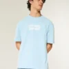 Kastig geschnittenes, schweres Oasis-Grafik-T-Shirt Kastig geschnittenes, schweres Oasis-Grafik-T-Shirt