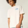 Kastig geschnittenes, schweres Oasis-Grafik-T-Shirt Kastig geschnittenes, schweres Oasis-Grafik-T-Shirt