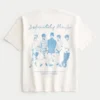 Kastig geschnittenes, schweres Oasis-Grafik-T-Shirt Kastig geschnittenes, schweres Oasis-Grafik-T-Shirt