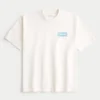 Kastig geschnittenes, schweres Oasis-Grafik-T-Shirt Kastig geschnittenes, schweres Oasis-Grafik-T-Shirt
